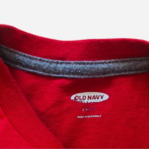 Old Navy casual red T-shirt Boys S(6-7) graphic design Solar System round neck - Picture 3 of 7